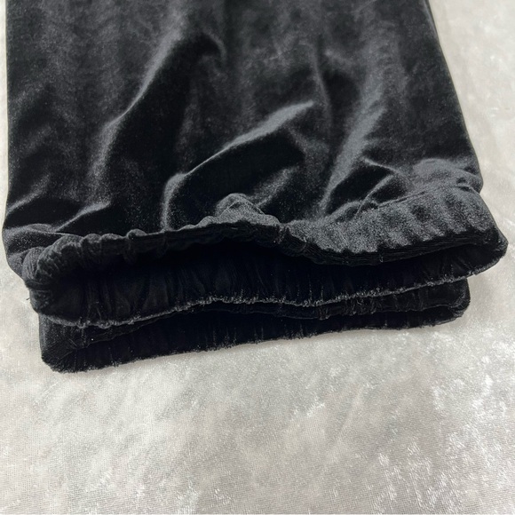 Chicos Travelers 3R US 16/18R  Velvet Jogger Pants Pull On Elastic Waist Black - Picture 3 of 11